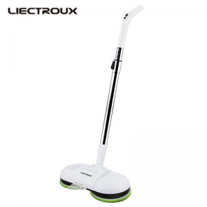 LIECTROUX Mop & Waxer elettrico Dual Spin senza fili con funzioni spray d\'acqua e spruzzo di cera, lavavetri wireless e robot per ceretta F528A